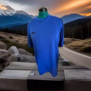 Umbro Soccer Jersey Size M Climate Control Short Sleeves Blue Black Team wear